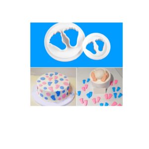 Plastic Baby Feet Fondant Cutter 2 Pcs
