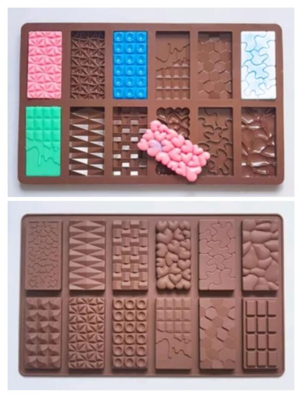 Silicone Chocolate Mould 12 Cavity Different Designs