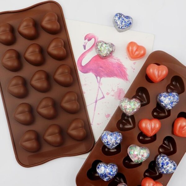 Silicone Classic Heart Shape Chocolate Mold 15 Cavity