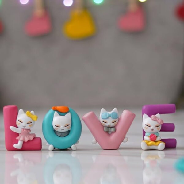 LOVE Cats Miniature Set of 4