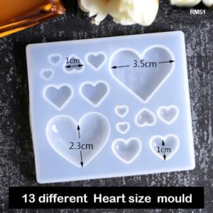 Resin Mould 13 Heart 9 cm x 8 cm